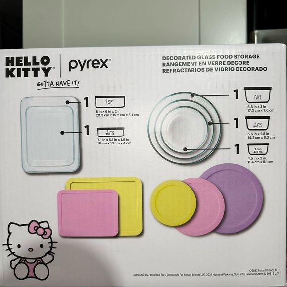 🖤 Pyrex | Hello Kitty Decorated Glass Food Storage - Picture 3 of 8